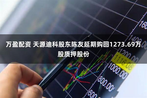 万盈配资 天源迪科股东陈友延期购回1273.69万股质押股份